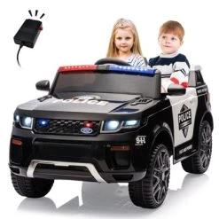12V Police Electric Ride-On Car For Kids, Remote Control, 66lbs Capacity, LED Lights, Megaphone, Music, Spring Suspension 16 12V Police Electric Ride-On Car For Kids, Remote Control, 66lbs Capacity, LED Lights, Megaphone, Music, Spring Suspension -Garvee GUEST d4fcd68a 18de 4d56 b387 b1c2393464c4