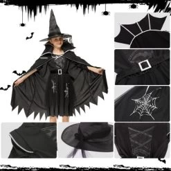 Garvee Black Witch Costume For Girls--Halloween Plush Witch Dress With Hat 16 Garvee Black Witch Costume For Girls--Halloween Plush Witch Dress With Hat -Garvee GUEST d60e1ad4 a8da 49f9 9141 b739c4abccb1