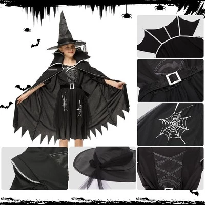 Garvee Black Witch Costume For Girls--Halloween Plush Witch Dress With Hat 8 Garvee Black Witch Costume For Girls--Halloween Plush Witch Dress With Hat - Image 6