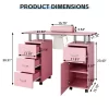 Manicure Table Nail Desk For Nail Tech, Nail Table Station With Electric Dust Collector, Nail Salon Storage Table -Garvee GUEST d61ee07a 0142 464a ad59 4d9ce0bdb155
