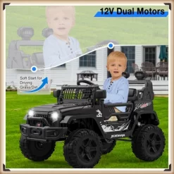 Garvee 12V Ride On Truck For Kids, Battery-Powered Car With Remote Control, Music, LED Lights & Suspension, For Ages 2-5 -Garvee GUEST d628304b df2f 44c2 910e 1f9c0b62a8d7