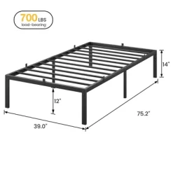 Whizmax 14 Inch Bed Frame With Storage,Metal Platform Bed Frame No Box Spring Needed Steel Slat Support, Black 15 Whizmax 14 Inch Bed Frame With Storage,Metal Platform Bed Frame No Box Spring Needed Steel Slat Support, Black -Garvee GUEST d7308b26 da7f 4b5e 8de0 1bd32bd20504