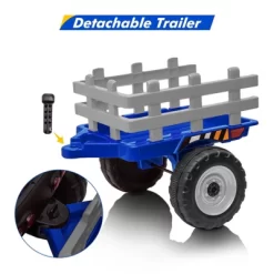 12V Kids Ride On Tractor Battery Powered Electric Tractor W/ Trailer Toddlers，Remote Control, 2+1 Gear Shift, EVA Treaded Tires, LED Lights, MP3, USB -Garvee GUEST d73320b0 f0ca 46e8 b08b 0b652cba8bdc