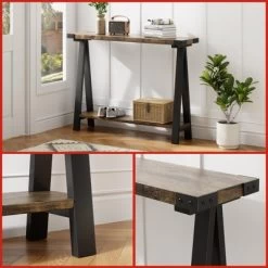 Console Table For Entryway, 2-Tier Entry Table With Storage, 43.3" Narrow Console Tables -Garvee GUEST d782060a 7b94 4f90 bb37 04df5c3ca916