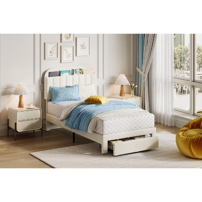 Twin Size Bed Frames With Storage Headboard,Twin Bed Frames With Storage Drawer 9 Twin Size Bed Frames With Storage Headboard,Twin Bed Frames With Storage Drawer - Image 7