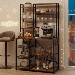 Microwave Stand Bakers Rack, Standing Bakers Rack With Power Outlet 17 Microwave Stand Bakers Rack, Standing Bakers Rack With Power Outlet -Garvee GUEST d8cb3e22 4af1 4841 8247 68b192a9dc45