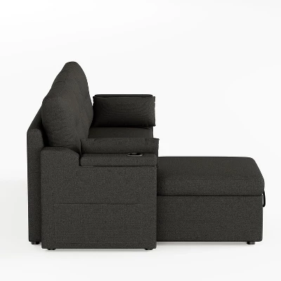 Multifunctional L-Shaped Sectional Sofa With Pull-Out Bed And Storage – Modern Design For Living Room Comfort 6 Multifunctional L-Shaped Sectional Sofa With Pull-Out Bed And Storage – Modern Design For Living Room Comfort - Image 4