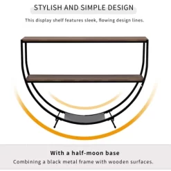 Console Table, Entryway Table With 2-Tier Open Storage Shelf, Industrial Design Display Shelf, Hallway Console Sofa Table For Living Room Hallway -Garvee GUEST d966f498 5908 475f a250 e3671f9fb0a9