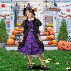 Garvee Bat Witch Dress With Hat--Witch Costume Halloween Party Fancy Dress Up Deluxe Set For Girls -Garvee GUEST da0db407 1153 4aec 99b4 efb1a1e3358e