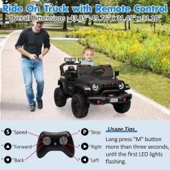 24V Power Wheel 2 Seater Kids Ride On Car,Parent Remote Control,4WD 800W Motor,3 Adjustable Speeds For Ages 3+ -Garvee GUEST da1179cc f98c 4745 9917 b912a335cb88