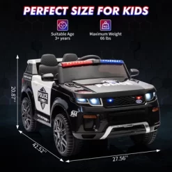 Kids Ride On Police Car, 12V Electric Truck For Toddlers, Ride On Toy With Remote Control, Intercom, Flashing Light&LED Lights, Handle 14 Kids Ride On Police Car, 12V Electric Truck For Toddlers, Ride On Toy With Remote Control, Intercom, Flashing Light&LED Lights, Handle -Garvee GUEST dab1226f c889 4eb9 9a7d 9554d874d328