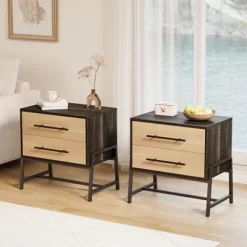Whizmax Nightstand With Drawer Bedside Table With Metal Frame -Garvee GUEST db45b0dc 4fb6 43d6 b607 094169cdda7c