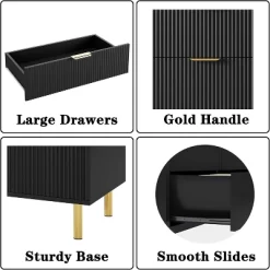 Dresser, Modern 5 Drawer Dresser For Bedroom With Gold Handle And Large Drawer, Wood Double Chest Of Drawers And Storage Organizer For Living Room -Garvee GUEST dc8e881d 3203 4e96 a85e 748e30ef061d