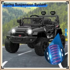 Garvee 12V Ride On Truck For Kids, Battery-Powered Car With Remote Control, Music, LED Lights & Suspension, For Ages 2-5 -Garvee GUEST dcef3ef8 5f94 4980 9acf c9effad34c2a