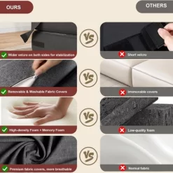 Folding Sofa Bed, Single Sleeper Chair With Memory Foam, Linen Fabric Convertible Couch, Foldable Floor Sofa For Living Room, Bedroom -Garvee GUEST dcfdb96d 154e 4ec4 8be5 15264a0abd5f