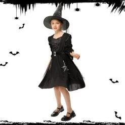 Garvee Black Witch Costume For Girls--Halloween Plush Witch Dress With Hat 13 Garvee Black Witch Costume For Girls--Halloween Plush Witch Dress With Hat -Garvee GUEST dd0868d8 578d 46ef 9a42 439e9636ce87