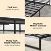 6/10 Inch Twin/Full/Queen/King Size Platform Metal Bed Frame Low Profile With Storage_Black/White -Garvee GUEST de923baf 5582 4a62 a0a8 8af896de9e14