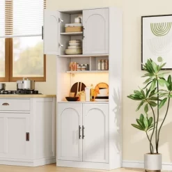 71" Tall Kitchen Storage Cabinets, Pantry Cabinet With Microwave Shelf -Garvee GUEST de9c4de9 64ab 414e a0bd 33907ca82b9b