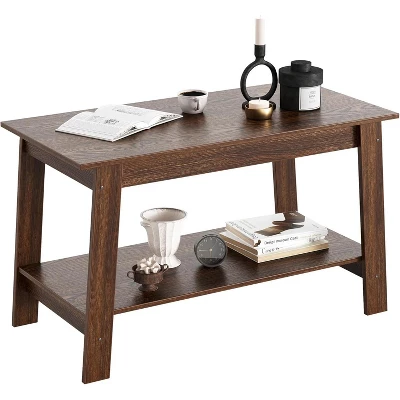 Coffee Table, Small Living Room Tables, 2-Tier Rustic Coffee Table For Living Room, Modern Farmhouse Rectangular Wood Table For Home 12 Coffee Table, Small Living Room Tables, 2-Tier Rustic Coffee Table For Living Room, Modern Farmhouse Rectangular Wood Table For Home - Image 10