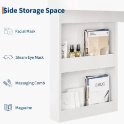 Arched Vanity Desk With Mirror And Lights, Makeup Vanity Table With 3 Drawers And 11 Storage Shelves, Large Dressing Table With Outlet 20 Arched Vanity Desk With Mirror And Lights, Makeup Vanity Table With 3 Drawers And 11 Storage Shelves, Large Dressing Table With Outlet -Garvee GUEST e0a242aa 6af5 4856 a09c 47b3e55d8323