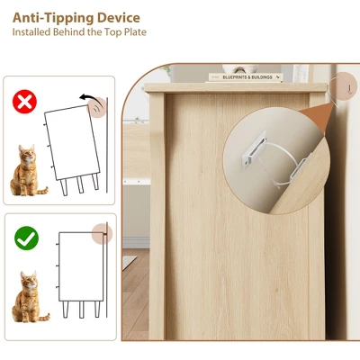 Garvee 6 Dresser For Bedroom, 47.2" Wide Drawer Dresser With Storage Freestanding, Wooden Closet Storage Chest For Living Room, Natural Oak 9 Garvee 6 Dresser For Bedroom, 47.2" Wide Drawer Dresser With Storage Freestanding, Wooden Closet Storage Chest For Living Room, Natural Oak - Image 7