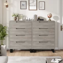 Garvee 4 Dresser For Bedroom, 41.7" Tall Dresser, Freestanding Vertical Drawer Cabinet With Storage, Wooden Closet Storage Chest For Bedroom