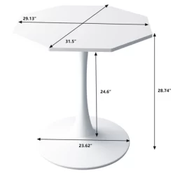 31.5 Inch Modern Coffee Table, With MDF Top And Metal Base, Octagonal Tulips Table Small Dining Table For Dining Room Kitchen Living Room 10 31.5 Inch Modern Coffee Table, With MDF Top And Metal Base, Octagonal Tulips Table Small Dining Table For Dining Room Kitchen Living Room -Garvee GUEST e215e63f 431c 4fa8 8cfc 812802d4aea6