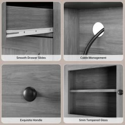 Freestanding Kitchen Pantry Cabinet With Microwave Stand & Buffet Cupboard, Adjustable Shelves For Dining Room 19 Freestanding Kitchen Pantry Cabinet With Microwave Stand & Buffet Cupboard, Adjustable Shelves For Dining Room -Garvee GUEST e3073327 bcf5 4c50 8ddc 983ff6652979