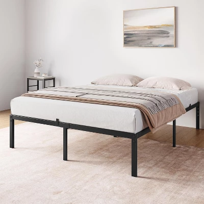 Metal Bed Frame Heavy Duty Platform Base With Noise-Free Grid Support No Box Spring Needed, Tool Free Assembly & Underbed Storage Space 4 Metal Bed Frame Heavy Duty Platform Base With Noise-Free Grid Support No Box Spring Needed, Tool Free Assembly & Underbed Storage Space - Image 2