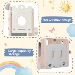 5-in-1 Kids Slide Swing Set Climber Slide Playset With Basketball Hoop Indoor Outdoor Playground For Boys Girls Birthday Xmas Gifts -Garvee GUEST e3a1ab06 5293 41ca a9d5 64a67a88361e