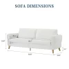 84" Sofa Couch, Large Loveseat Sofa With Streamlined Armrests & Wood Feet -Garvee GUEST e45b5c00 b19e 4772 b9aa e9b3b22e3130