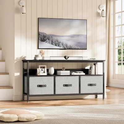 Dresser TV Stand, Entertainment Center With Storage, 55 Inch TV Stand For Bedroom Small TV Stand Dresser With Drawers And Shelves For Living Room 9 Dresser TV Stand, Entertainment Center With Storage, 55 Inch TV Stand For Bedroom Small TV Stand Dresser With Drawers And Shelves For Living Room - Image 7