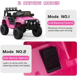 12V Kids Electric Ride-On Truck With One-Button Start, Remote Control, Dual Doors, LED Lights & Spring Suspension 15 12V Kids Electric Ride-On Truck With One-Button Start, Remote Control, Dual Doors, LED Lights & Spring Suspension -Garvee GUEST e4b696be 2043 432d 995b 71200577343d