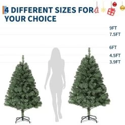 Garvee Flocked Christmas Tree, Prelit Snowy Tree With 8 Modes, Foldable Stand, Foot Pedal, Holiday Home Decoration, White Flock -Garvee GUEST e4f53d7e d321 4343 981a 847756f5babb