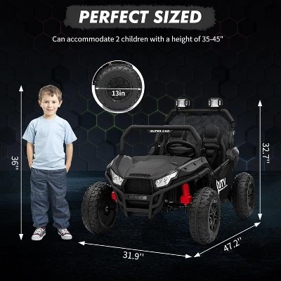 24V 2 Seater Ride On UTV Kids Car With Remote Control, Ride On Truck Toys With Spring Suspensions 8 24V 2 Seater Ride On UTV Kids Car With Remote Control, Ride On Truck Toys With Spring Suspensions - Image 6