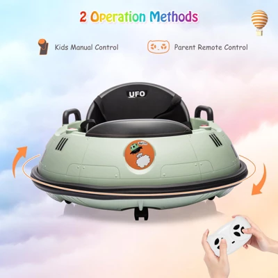 Ride On Bumper Car, 12V Electric Kids Car With Remote Control, Safety Belt, Music, Flashing Lights, 360 Degree Spin 4 Ride On Bumper Car, 12V Electric Kids Car With Remote Control, Safety Belt, Music, Flashing Lights, 360 Degree Spin - Image 2