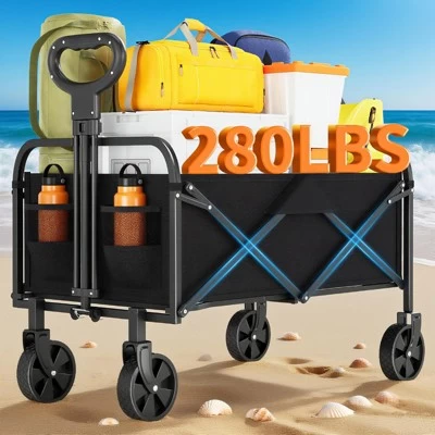 Foldable Collapsible Durable All Terrain Utility Pull Camp Beach Wagon 10 Foldable Collapsible Durable All Terrain Utility Pull Camp Beach Wagon - Image 8