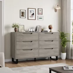 Garvee 6 Dresser For Bedroom, 47.2" Wide Dresser, Freestanding Vertical Drawer Cabinet With Storage, Wooden Closet Storage Chest For Bedroom -Garvee GUEST e5e704b8 6580 4101 8ca8 2619659387f6