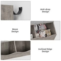 Garvee Toy Storage Organizer With Bookcase, 3-Tier Floor Standing Kids Cabinet Chest With 4 Cubbie -Garvee GUEST e618373f d10a 4433 b193 0bf9192f983f