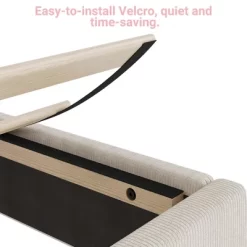 Twin Bed Frames, Corduroy Upholstered Twin Size Bed Frame Platform With Adjustable Headboard, Cute Velvet Twin Bed, Strong Wooden Slats -Garvee GUEST e7c29f7b 0546 4b91 99ae 8e9613f0890a