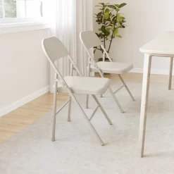 Folding Chairs 4 Pack, Sturdy Metal Frame Supports Up To 350 Lbs Portable Folding Chairs Ideal For Dining, Living, Office, And Outdoor Events -Garvee GUEST e7d3dc70 5224 4336 bde6 a8e1bf21e74b