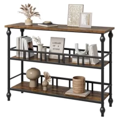 Garvee 43" Console Table, 3-Tier Entryway Narrow Sofa Table With Shelves, Side Tables For Living Room, Hallway, Bedroom -Garvee GUEST e7da479f a782 4dd4 86c9 197a9e963b95 1