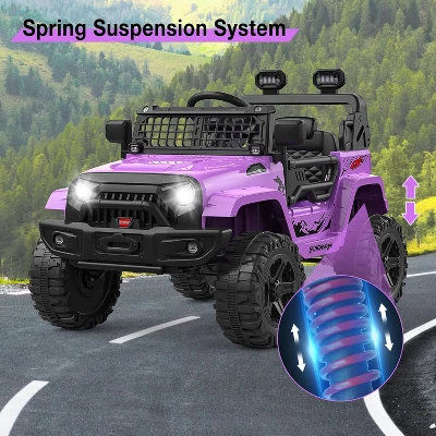 12V Electric Ride Car For Kids With Remote Control,Music Player, Spring Suspension 6 12V Electric Ride Car For Kids With Remote Control,Music Player, Spring Suspension - Image 4