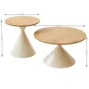 Round Coffee Table Set Of 2, Stacking End Table For Living Room Bedroom Balcony, Small Bedside Cupboard W/Base, Minimalist Circle Coffee Side Table -Garvee GUEST e7ff4781 8e2c 4d0b ad43 f29386cedfcb