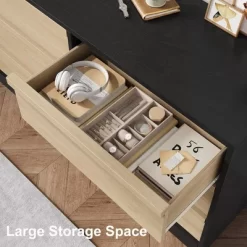 Garvee Modern Double Dresser Organizer With 6 Drawers Large Storage, Wooden Chest Of Drawers For Living Room, Bedroom, Nursery, Hallway -Garvee GUEST e84291d9 c179 4956 80d9 ea444dd8f3ce