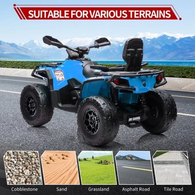 24V Kids Ride On Car, 2 Seater Licensed Can-Am Electric ATV Car For Kids, 4 Wheeler 4WD Ride On Electric Toy Car, Led, 3 Speeds 8 24V Kids Ride On Car, 2 Seater Licensed Can-Am Electric ATV Car For Kids, 4 Wheeler 4WD Ride On Electric Toy Car, Led, 3 Speeds - Image 6