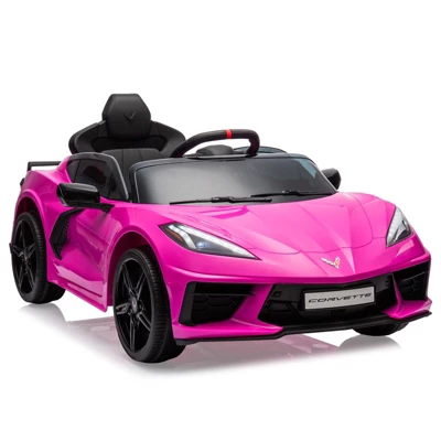 12V Kids Ride-On Sports Car – Licensed Corvette Electric Car Toy With Remote Control, Visual Dashboard, LED Lights & Music 10 12V Kids Ride-On Sports Car – Licensed Corvette Electric Car Toy With Remote Control, Visual Dashboard, LED Lights & Music - Image 8