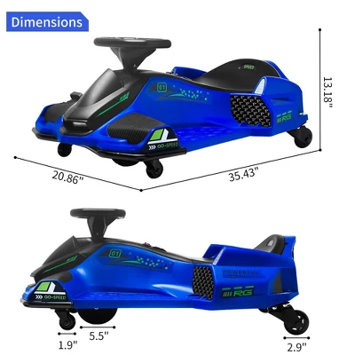 12V Ride On Go Kart,Kids Drifting Car With 45W Brushless Quiet Motor 7 12V Ride On Go Kart,Kids Drifting Car With 45W Brushless Quiet Motor - Image 5