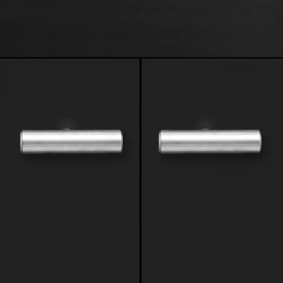 Rustic Console Table With Storage, Farmhouse Accent Table With 4-Door Cabinet, Adjustable Shelves, Behind Couch Table For Living Room, Hallway, Foyer 7 Rustic Console Table With Storage, Farmhouse Accent Table With 4-Door Cabinet, Adjustable Shelves, Behind Couch Table For Living Room, Hallway, Foyer - Image 5