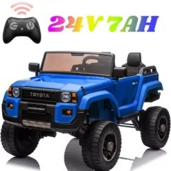 Licensed Toyota Land Cruiser 24V Ride-On Car For Kids, 2 Seater Electric Truck With Remote Control, 2WD/4WD Ride On Toys With Music, LED Lights -Garvee GUEST ea784069 d0ad 4a3d b0ad 10374b3b2535